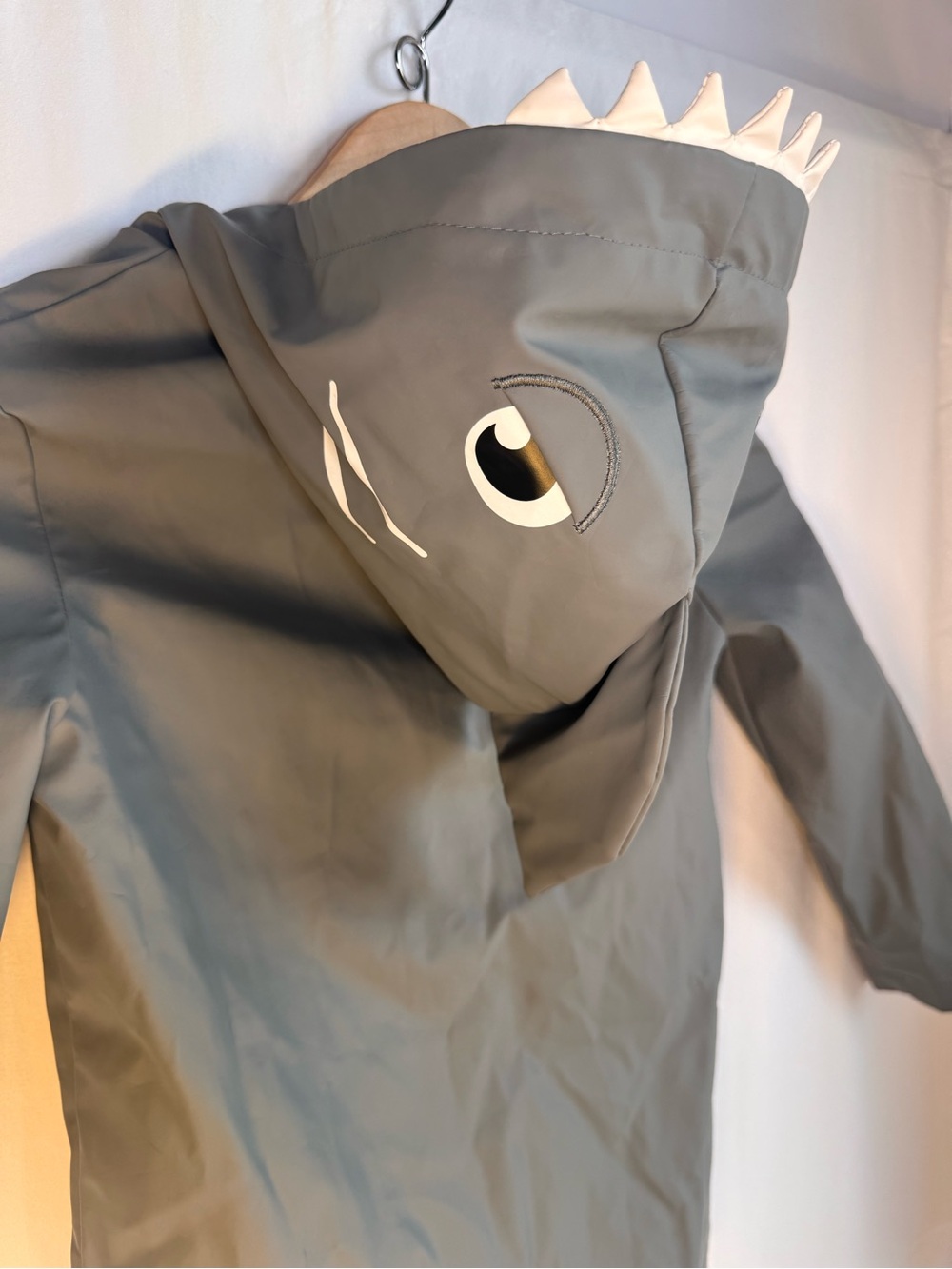 Cat and Jack Shark Lined Hooded Zip Raincoat/Poncho